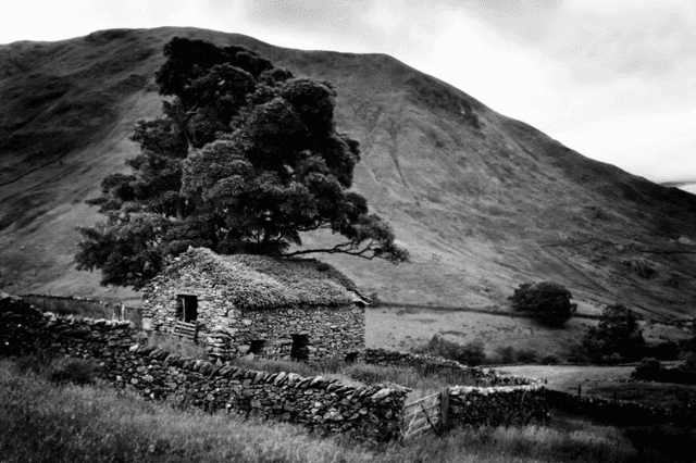 Barn in Hayeswater Gill, Deepdale, Lake District, England by Sam Davis - Photography Print- Wall Art (1)