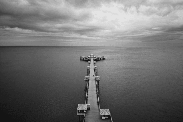 Llandudno Pier (Aerial), North Wales by Sam Davis - Photographic Print