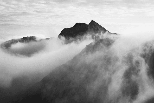 Misty Mountains, Yr Wyddfa (Snowdon), Wales by Sam Davis - Photographic Print 