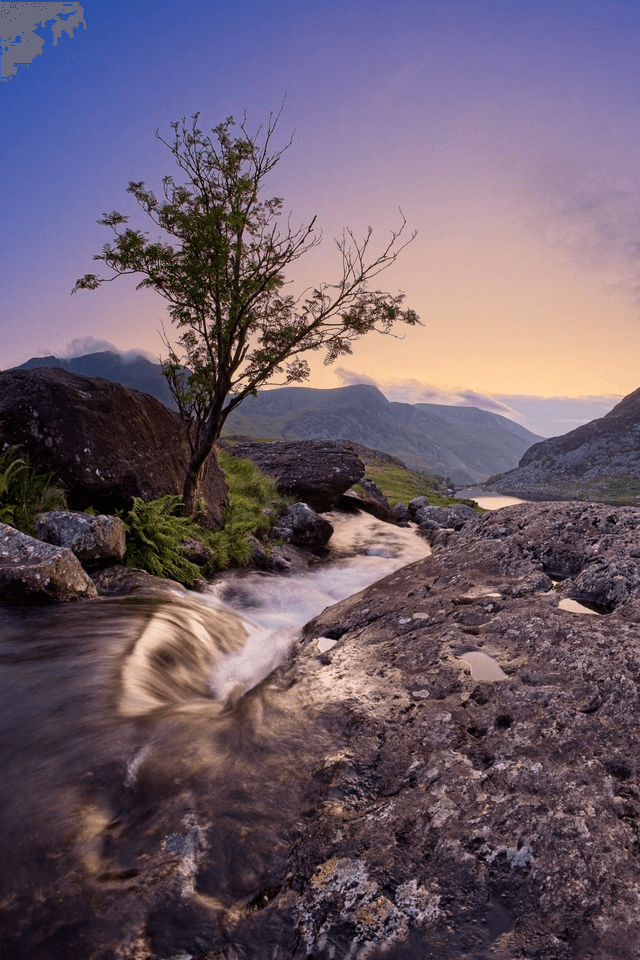 Blue Hour, Ogwen Valley, Eryri (Snowdonia) National Park, Wales by Sam Davis - Photographic Print