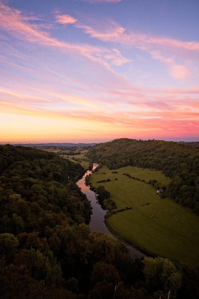 Sunset view from Symonds Yat, Forest of Dean, England by Sam Davis - Photographic Print